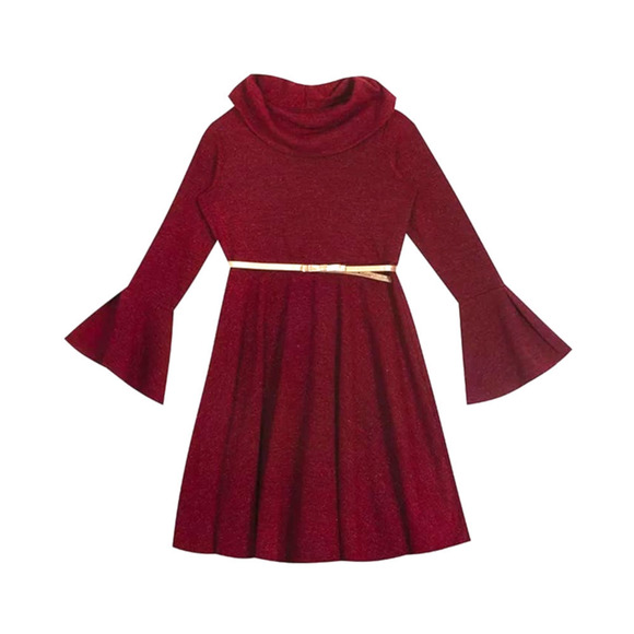 Rare Editions Big Girl Hacchi Cowl Neck Skater Dress Size 16 NWT - Picture 2 of 9